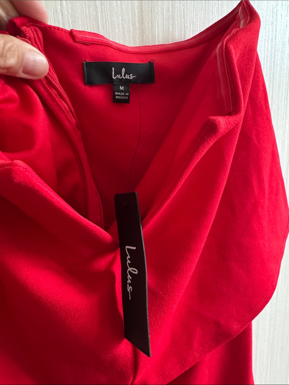 Lulu's Red V-Neck Wrap Chemise